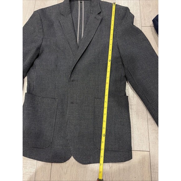 LOT OF 2 EXPRESS EXTRA SLIM CHARCOAL NAVY WOOL TWEED SPORT COAT JACKET SZ 40S - Picture 11 of 16